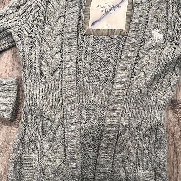 Y2K Abercrombie & Fitch Bella Swan Wool Knit Hooded Sweater - Picture 7 of 8